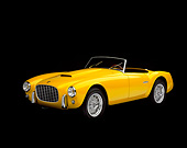 AUT 21 RK0501 13
1952 Yellow Siata Spyder 208-S, 3/4 front on black in studio