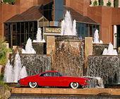 AUT 21 RK0702 08
1954 De Soto Adventure Coupe Red Profile View By Waterfall