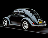 AUT 21 RK1293 04
1952 Volkswagen Export Deluxe Sedan 3/4 Rear View On Gray Line Studio