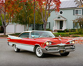 AUT 21 RK1323 04
1959 Dodge Royal Hardtop Red And White 3/4 Front View On Pavement