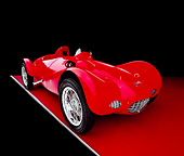 AUT 21 RK1826 01
1953 Giaur Champion Red 3/4 Rear View On Gray Line Red Floor Studio