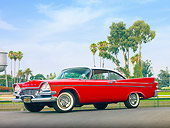 AUT 21 RK2536 01
1958 Dodge Coronet Hemi Red 3/4 Front View On Pavement