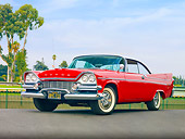 AUT 21 RK2537 01
1958 Dodge Coronet Hemi Red 3/4 Front View On Pavement