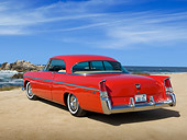 AUT 21 RK3079 01
1956 Chrysler 300B Red 3/4 Rear View On Beach