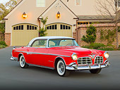 AUT 21 RK3119 01
1955 Imperial Newport Coupe Red And White 3/4 Front View On Pavement