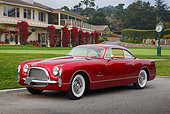 AUT 21 RK3292 01
1953 Chrysler Ghia Red 3/4 Front View On Pavement By Building