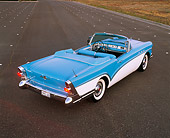 AUT 21 RK0088 07
1957 Buick Special Converitble Blue & White Overhead 3/4 Rear Rear View On Pavement