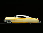 AUT 21 RK0148 01
1953 Cadillac Eldorado Convertible Yellow Profile On Gray Line Studio Background