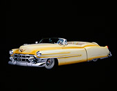 AUT 21 RK0151 04
1953 Cadillac Eldorado Convertible Yellow 3/4 Side Headlights On Studio Background