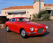 AUT 21 RK0160 08
1954 Fiat Vignale 8V Coupe Red 3/4 Front View On Pavement