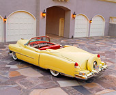 AUT 21 RK0245 04
1953 Yellow Eldorado Cadillac Convertible 3/4 Rear By Garages