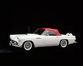 AUT 21 RK0372 02
1956 Ford Thunderbird White With Red Top 3/4 Front View Studio