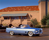 AUT 21 RK0381 02
1957 Dual Ghia Convertible Blue 3/4 Front View On Pavement