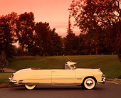 AUT 21 RK0454 02
1950 Hudson Commodore Convertible Yellow Profile View On Pavement