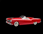 AUT 21 RK0576 05
1953 Plymouth Belmont Convertible Red 3/4 Side View Studio