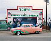 AUT 21 RK0829 20
1951 Studebaker Pro Street Peach And Green 3/4 Side View In Front Of Tonys Service