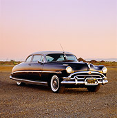 AUT 21 RK0864 04
1952 Hudson Hornet Black Front 3/4 View On Gravel At Dusk