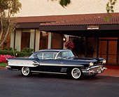 AUT 21 RK0927 03
1958 Pontiac Bonneville Black And White 3/4 Front View On Pavement