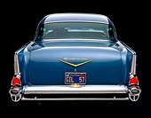 AUT 21 RK1153 10
1957 Chevy Bel Air Blue Rear Shot Studio