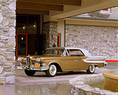 AUT 21 RK1161 02
1958 Edsel Citation Convertible Gold And White Side 3/4 View On Pavement