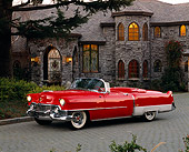 AUT 21 RK1477 06
1954 Cadillac El Dorado Convertible Red 3/4 Side View By House