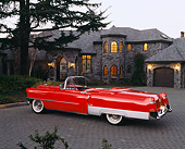AUT 21 RK1481 02
1954 Cadillac El Dorado Convertible Red 3/4 Rear View By House