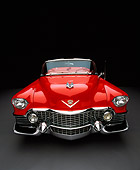 AUT 21 RK1485 05
1954 Cadillac El Dorado Convertible Red Wide Angle Head On Studio