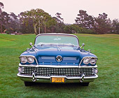 AUT 21 RK1555 01
1958 Buick Limited Convertible Turquoise Head On Shot On Grass