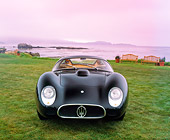AUT 21 RK1655 03
1957 Maserati 450S Zagato Coupe Black Head On Shot On Grass By Water