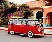 AUT 21 RK1816 03
1956 VW Deluxe Bus Red And Brown