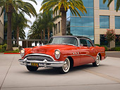 AUT 21 RK2042 01
1954 Buick Super Red Black Top Low 3/4 Front View On Pavement