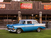 AUT 21 RK2100 01
1956 Chevrolet 210 Blue And Silver 3/4 Side View On Grass