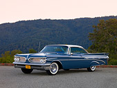 AUT 21 RK2107 01
1959 Pontiac Bonneville Blue 3/4 Front View On Pavement