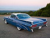 AUT 21 RK2111 01
1959 Pontiac Bonneville Blue 3/4 Rear View On Pavement