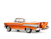 AUT 21 RK2114 01
1957 Chevrolet Bel Air Convertible Serra Gold 3/4 Rear View Studio
