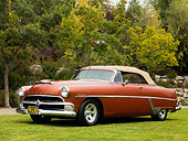 AUT 21 RK2126 01
1954 Hudson Hornet Bronze Front 3/4 View On Grass By Trees