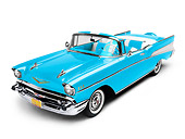 AUT 21 RK2154 01
1957 Chevrolet Bel Air Convertible Blue 3/4 Front View Studio