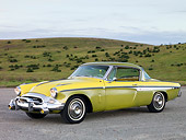AUT 21 RK2164 01
1955 Studebaker Speedster President Green & Yellow 3/4 Front View On Pavement