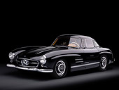 AUT 21 RK2168 01
1955 Mercedes-Benz 300SL Gullwing Coupe Black 3/4 Front View Studio