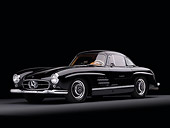 AUT 21 RK2172 01
1955 Mercedes-Benz 300SL Gullwing Coupe Black 3/4 Front View Studio