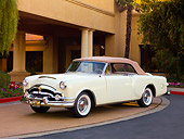AUT 21 RK2186 01
1953 Packard Caribbean Convertible Ivory 3/4 Front View By Building