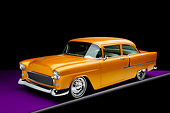 AUT 21 RK2193 01
1955 Chevrolet Bel Air Gold 3/4 Front Studio