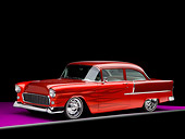 AUT 21 RK2194 01
1955 Chevrolet Bel Air Red 3/4 Front View Studio