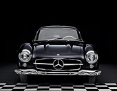 AUT 21 RK2195 01
1955 Mercedes-Benz 300SL Gullwing Coupe Black Head On View Studio