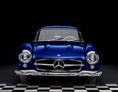 AUT 21 RK2196 01
1955 Mercedes-Benz 300SL Gullwing Coupe Blue Head On View Studio