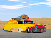 AUT 21 RK2206 01
1956 Chevrolet Sedan Delivery Yellow 3/4 Front View By Hills