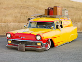 AUT 21 RK2210 01
1956 Chevrolet Sedan Delivery Yellow 3/4 Front View By Hills