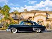 AUT 21 RK2230 01
1954 Chrysler Newport New Yorker Black 3/4 Front View By House