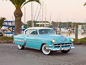 AUT 21 RK2237 01
1954 Chevrolet Bel Air Sport Coupe Turquoise 3/4 Front View By Marina