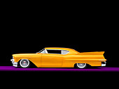 AUT 21 RK2244 01
1957 Cadillac Coupe De Ville Gold Profile View Studio
